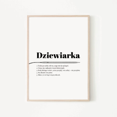 Plakat dziewiarski - Dziewiarka/Knitter (PL/EN) - obrazek 4