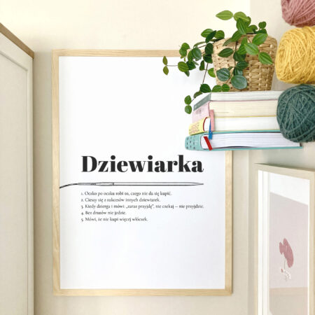 Plakat dziewiarski - Dziewiarka/Knitter (PL/EN) - obrazek 2