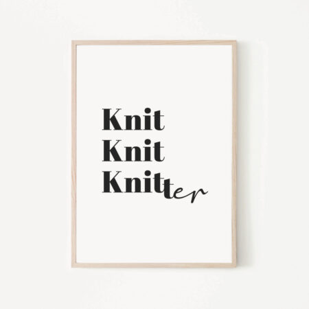 Plakat dziewiarski - Knit knit knitter - obrazek 4