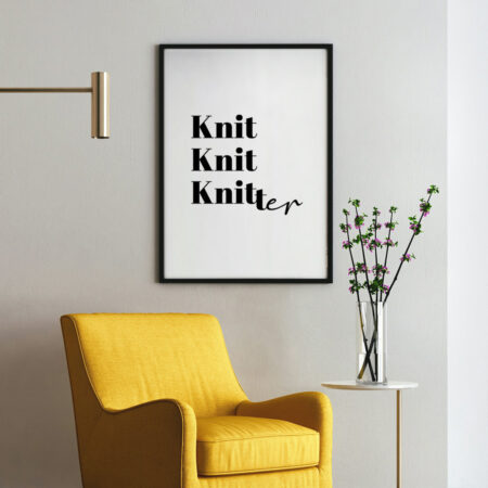 Plakat dziewiarski - Knit knit knitter - obrazek 3